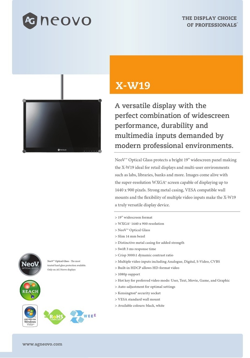 AG Neovo X-W19 User manual