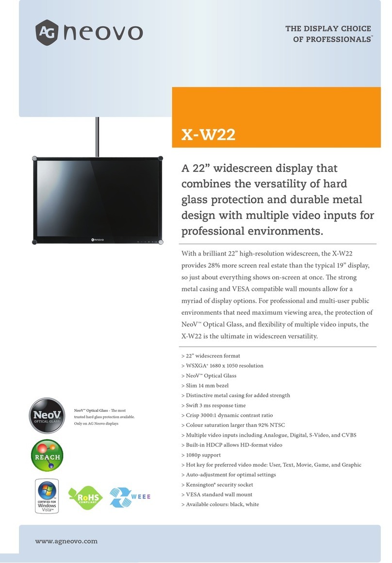 AG Neovo X-W22 User manual