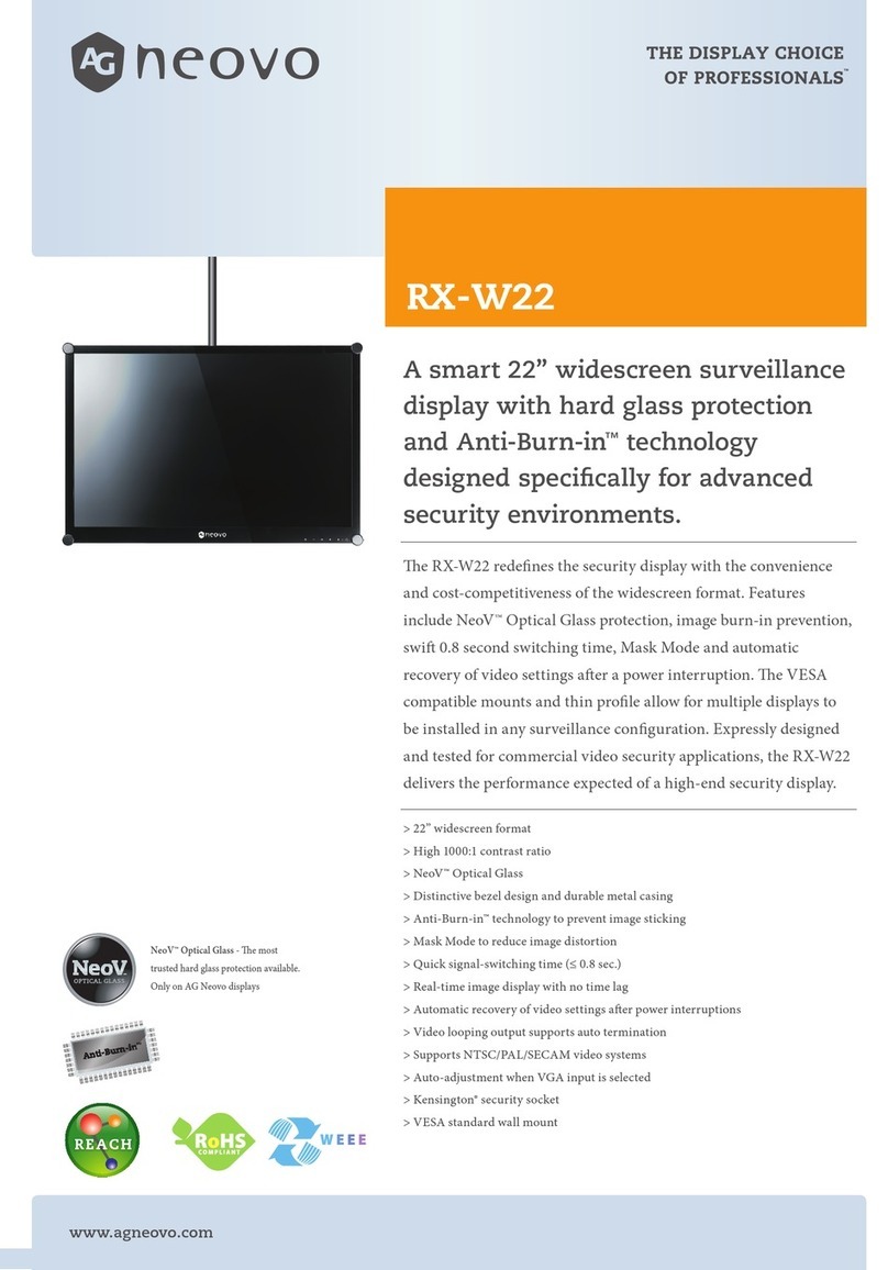 AG Neovo RX-W22 User manual