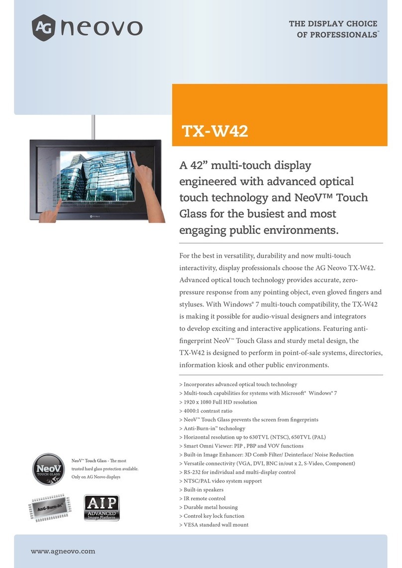 AG Neovo TX-W42 User manual