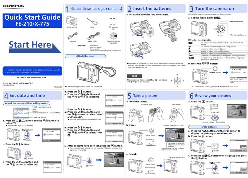 Olympus FE 210 - Digital Camera - Compact User manual