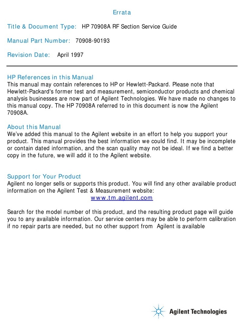 HP 70908A User manual