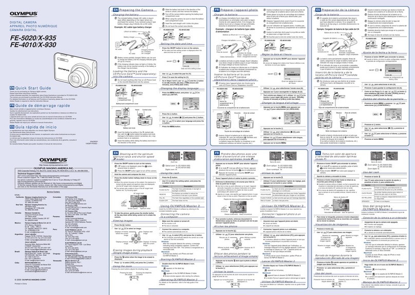 Olympus FE-4010 quick start guide
