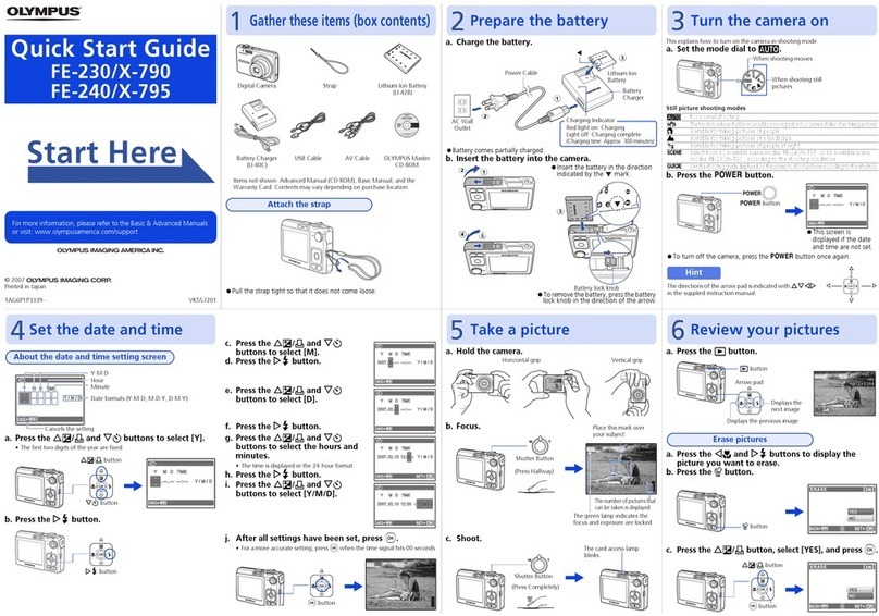 Olympus FE 230 - Digital Camera - Compact User manual