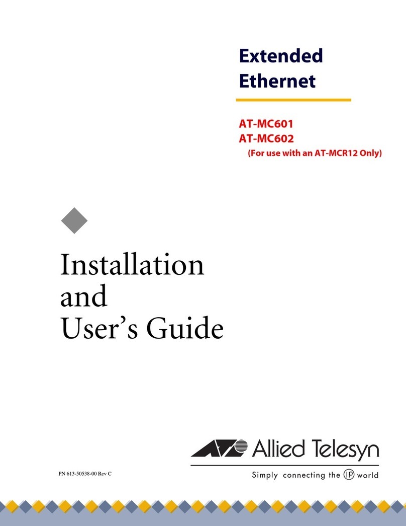 Allied Telesis AT-MC601 Series User manual Allied Telesis AT-MC601 Series User manual