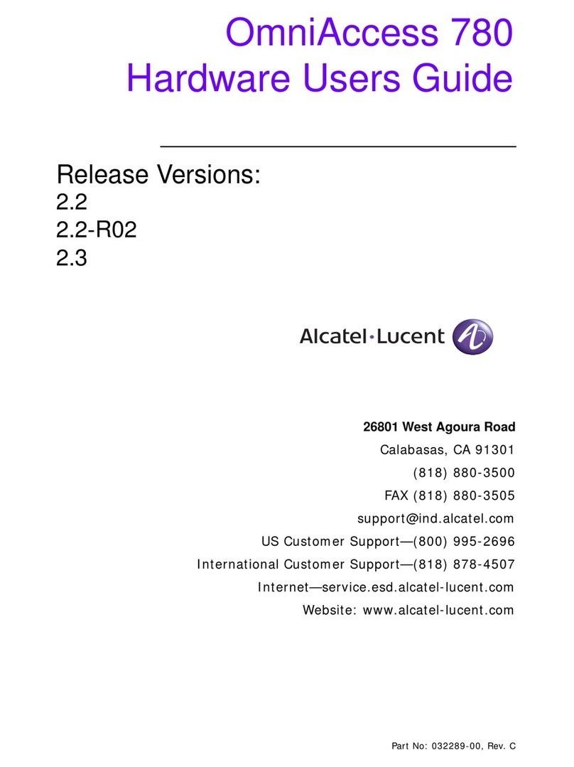 Alcatel-Lucent OmniAccess 780 User manual