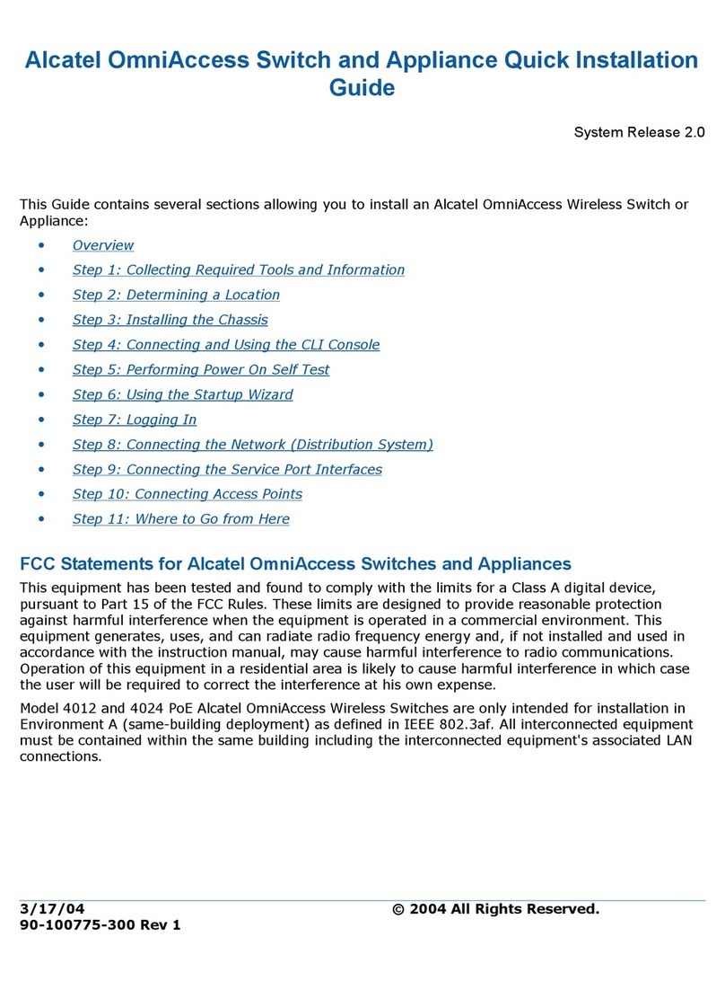 Alcatel OmniAccess 2.0 User manual Alcatel OmniAccess 2.0 User manual