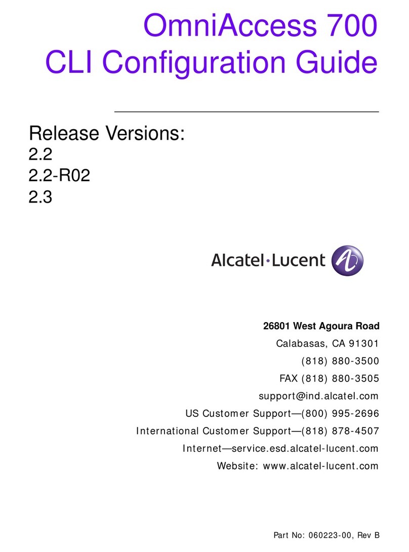 Alcatel-Lucent OmniAccess 700 User manual