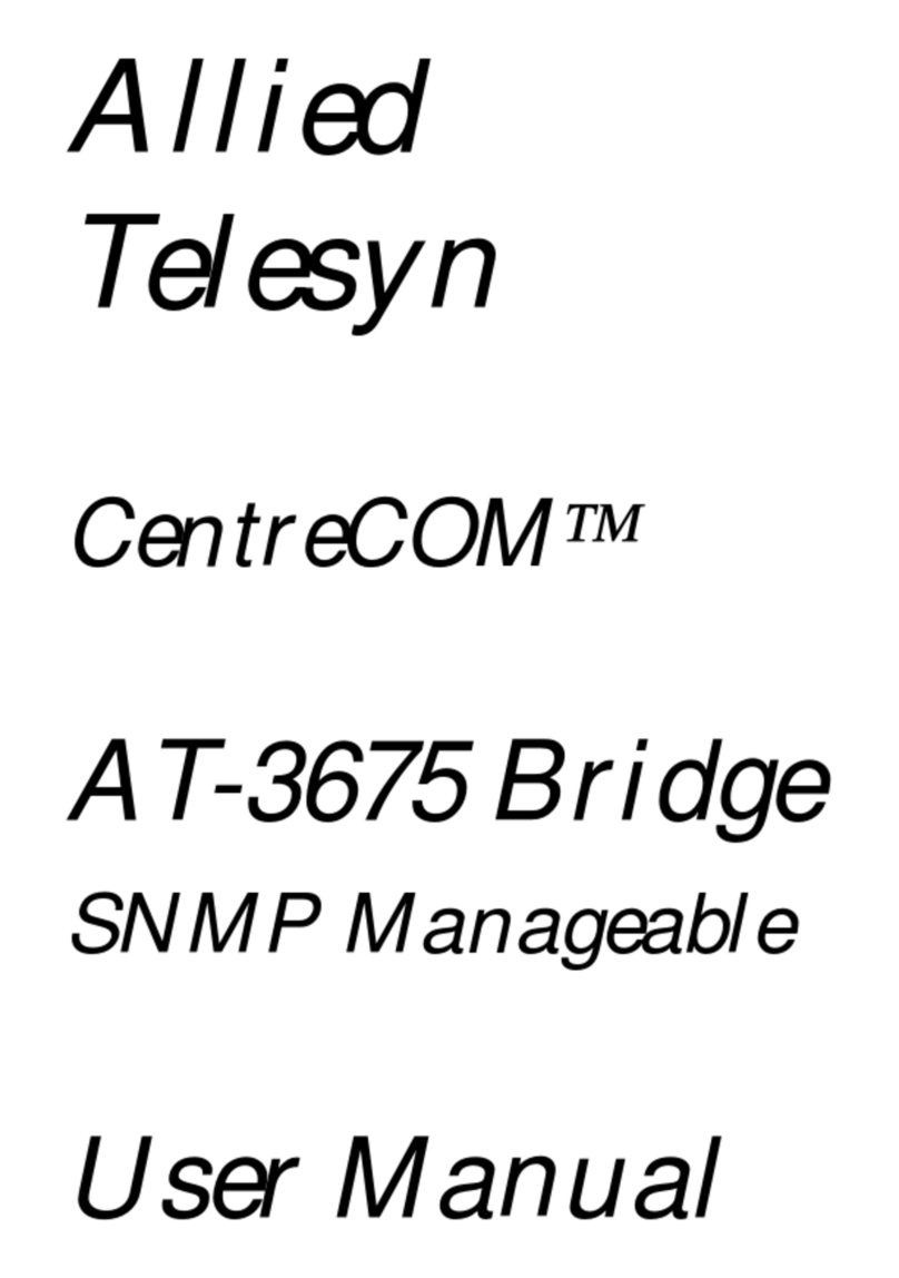 Allied Telesis CentreCOM AT-3675 Bridge User manual Allied Telesis CentreCOM AT-3675 Bridge User manual