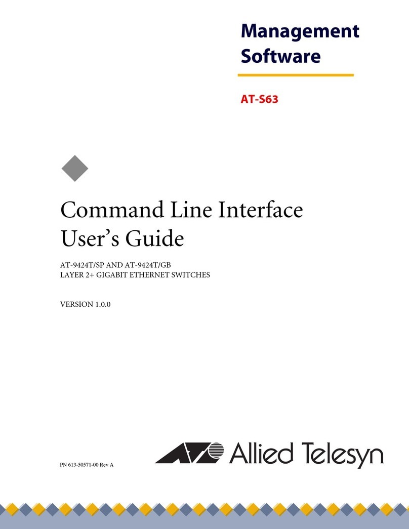 Allied Telesis AT-S63 Cli user's guide Allied Telesis AT-S63 Cli user's guide