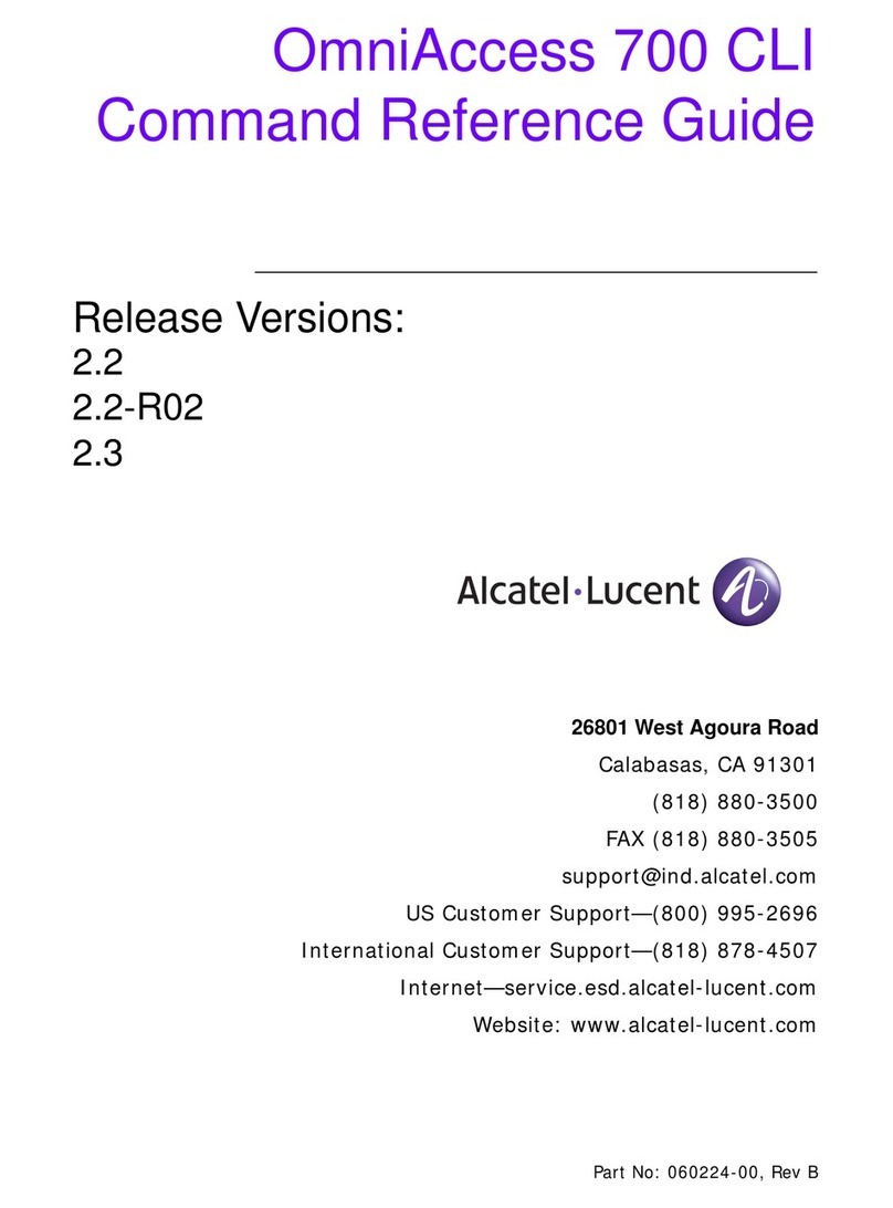 Alcatel-Lucent OmniAccess 700 CLI Operating manual