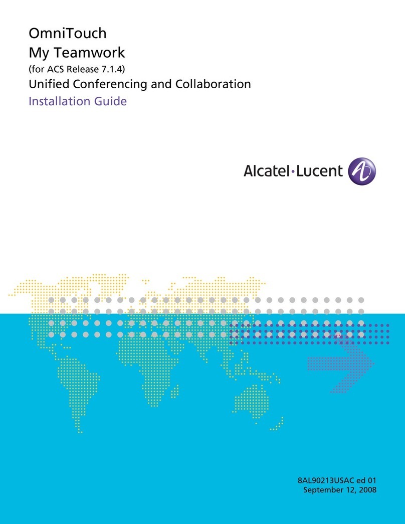 Alcatel-Lucent OmniTouch My Teamwork installation guide