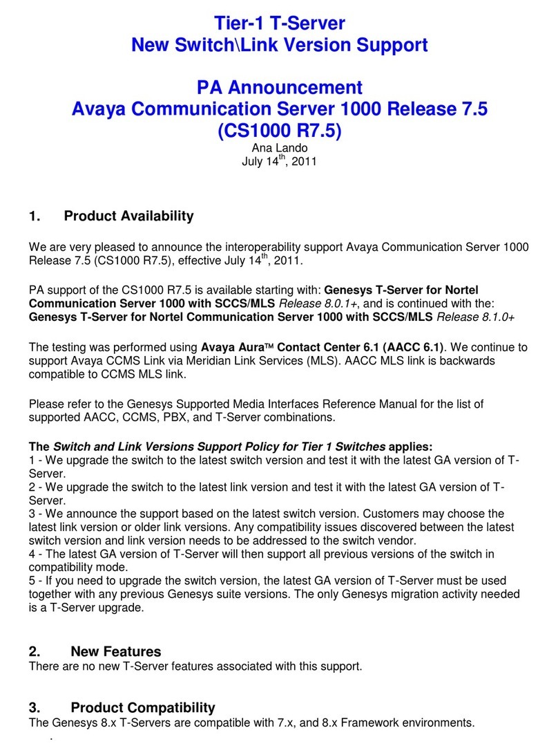 Alcatel CS1000 R7.5 Owner's manual Alcatel CS1000 R7.5 Owner's manual