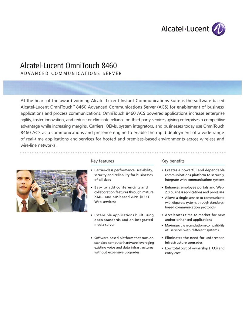 Alcatel-Lucent OmniTouch 8460 User manual
