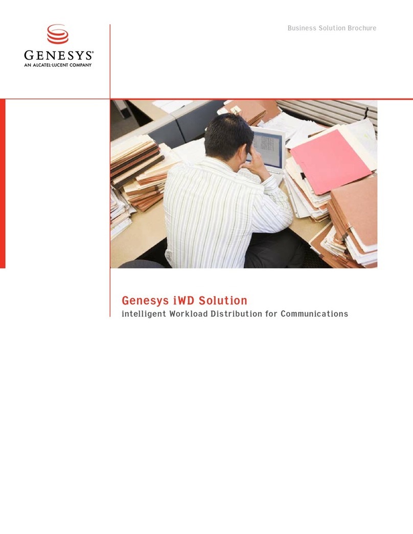 Alcatel-Lucent Genesys iWD Solution Specifications