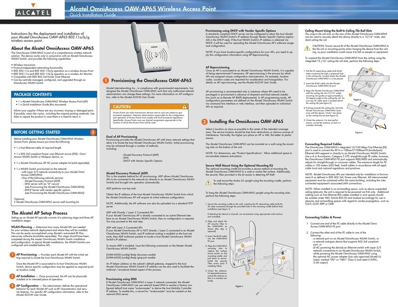 Alcatel OmniAccess OAW-AP65 User manual Alcatel OmniAccess OAW-AP65 User manual