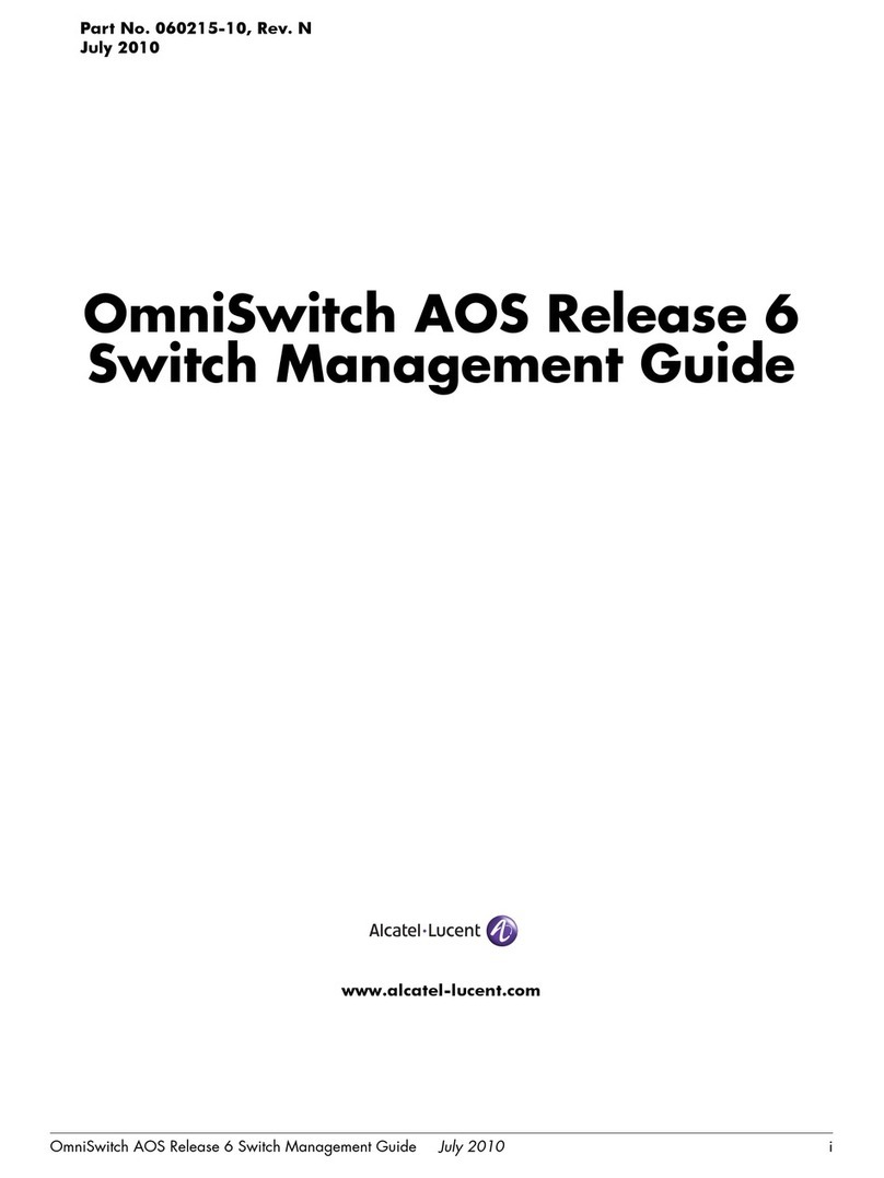 Alcatel-Lucent OmniSwitch AOS Release 6 User manual