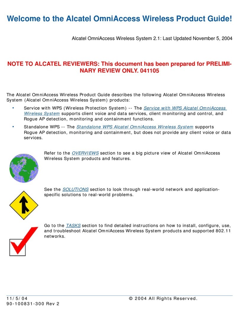 Alcatel OmniAccess Wireless System 2.1 Product guide