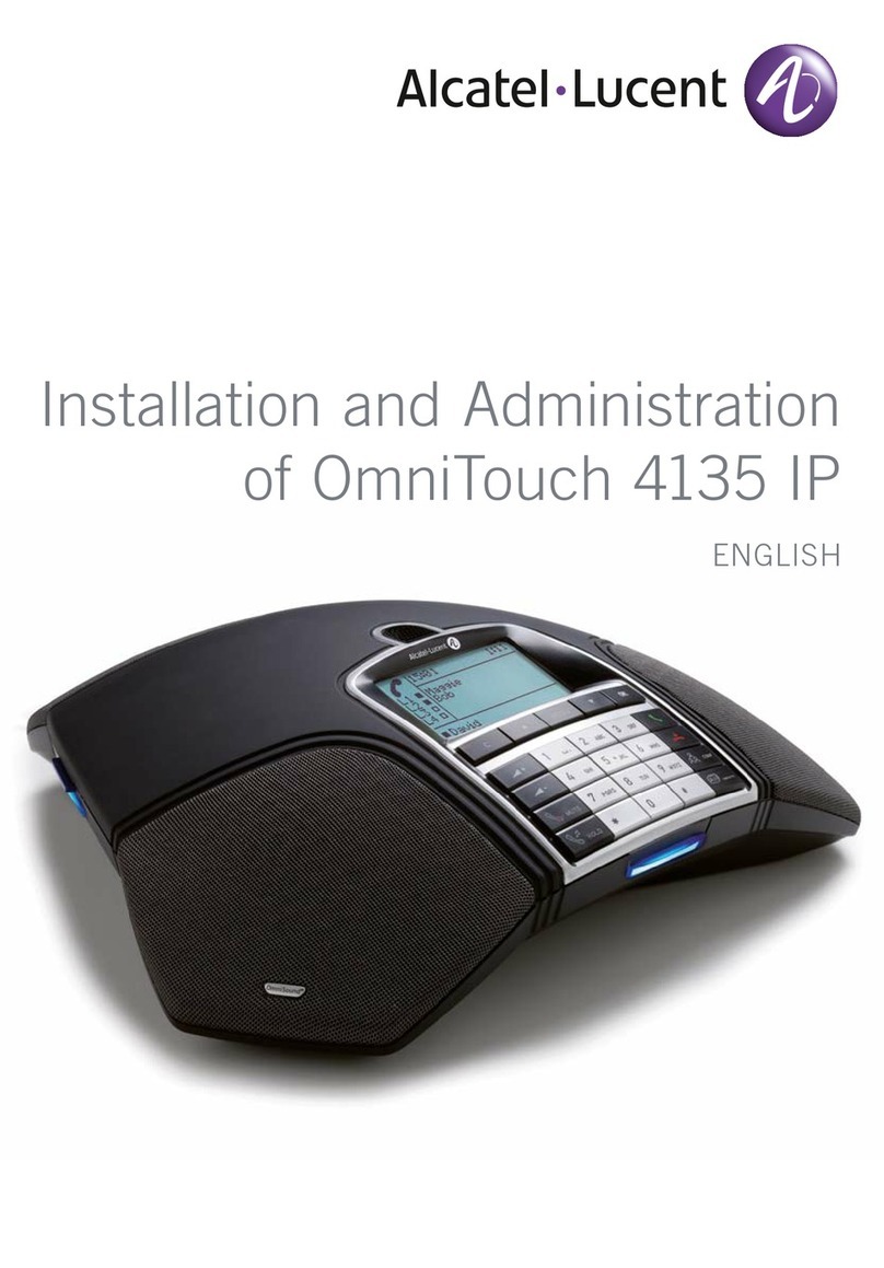 Alcatel-Lucent OmniTouch 4135 IP Installation and administration Alcatel-Lucent OmniTouch 4135 IP Installation and administration