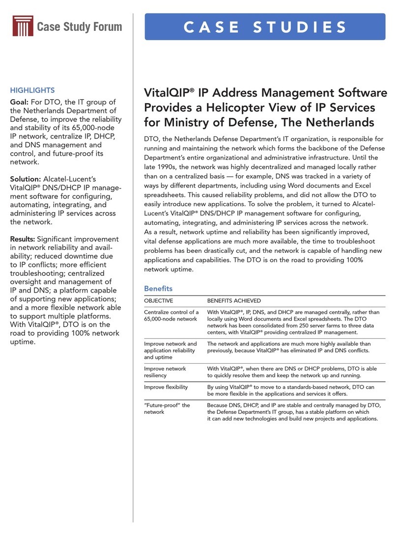 Alcatel VitalQIP User manual Alcatel VitalQIP User manual