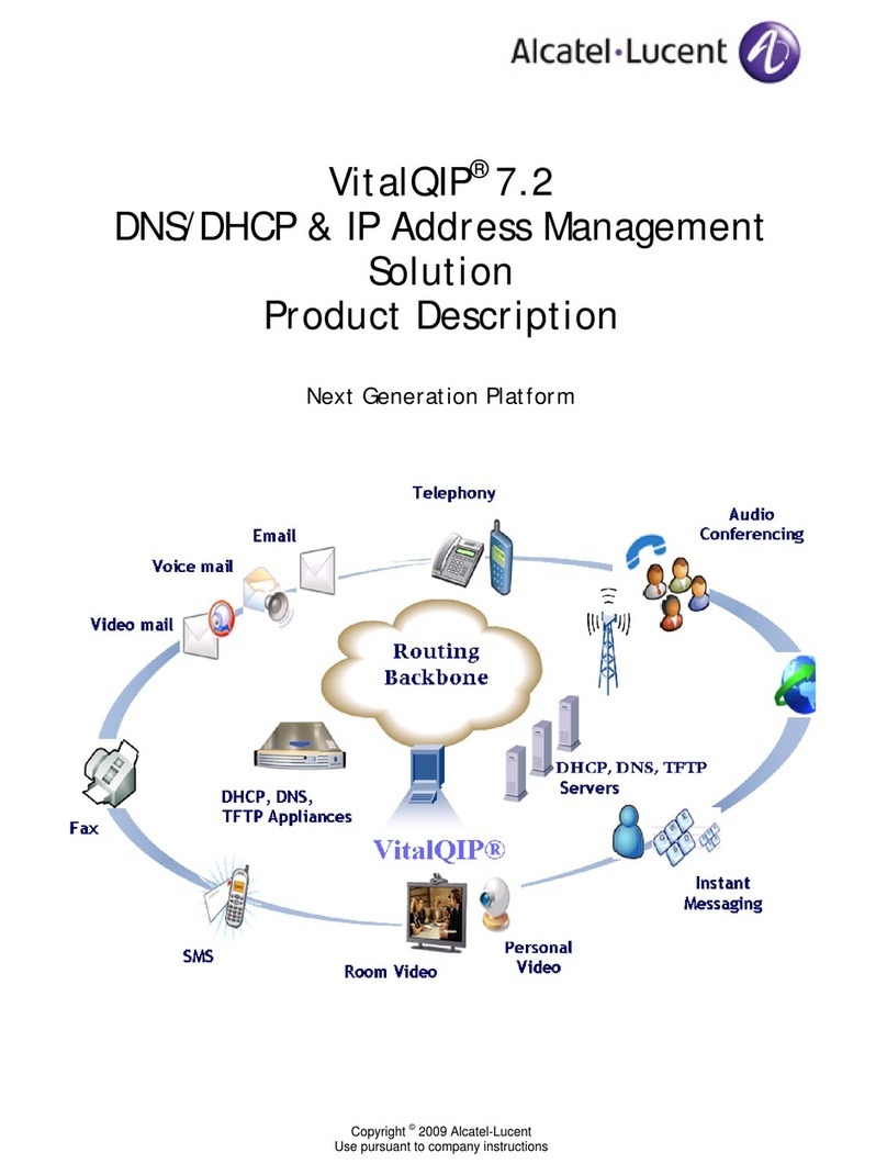 Alcatel-Lucent VitalQIP 7.2 Technical specifications