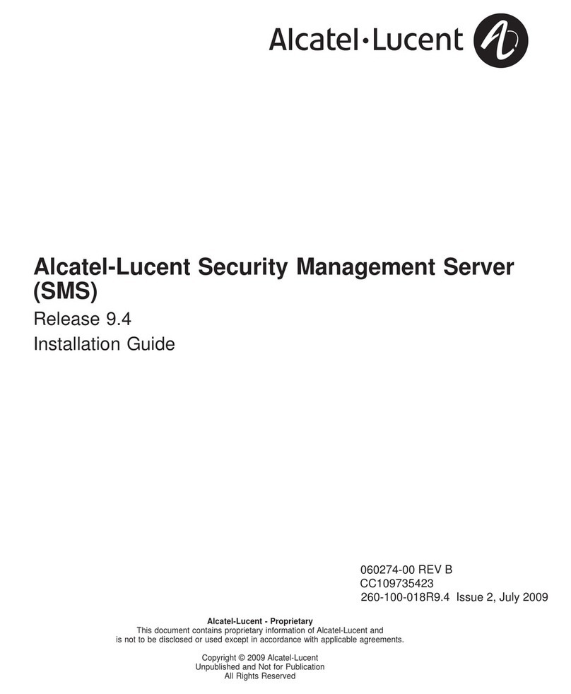Alcatel-Lucent Alcatel-Lucent Security Management Server... User manual