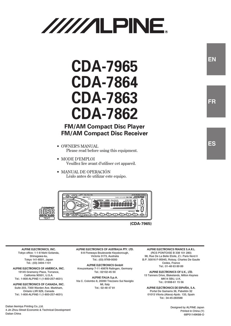 Alpine CDA-7965 owner's manual