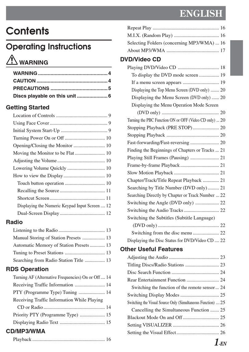 Alpine VPE-S431 operating instructions