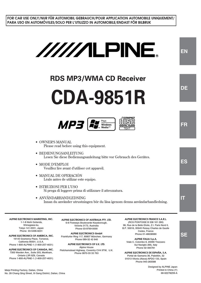 Alpine CDA-9851R User manual