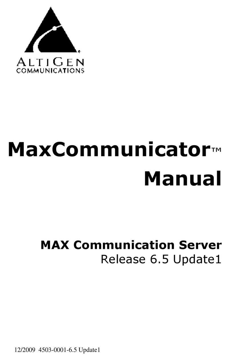 Altigen MaxCommunicator User manual Altigen MaxCommunicator User manual