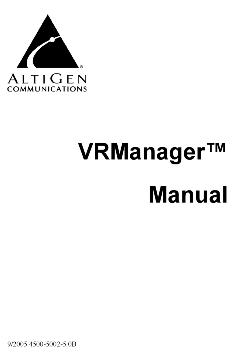 Altigen VRManager manual Altigen VRManager manual 