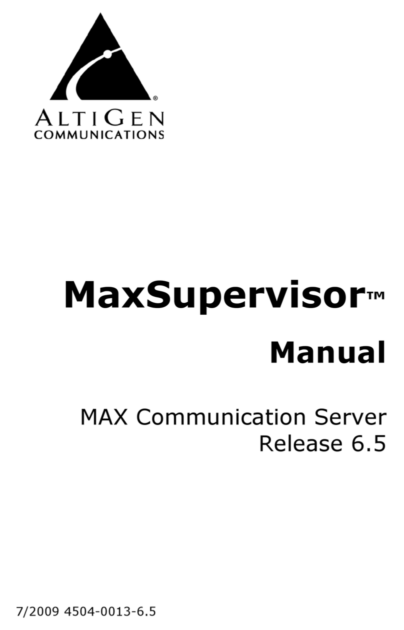 Altigen MaxSupervisor User manual