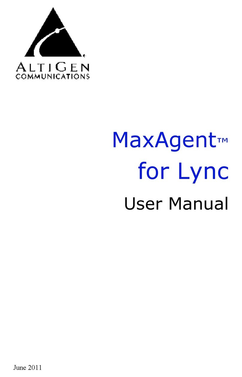 Altigen MaxAgent User manual