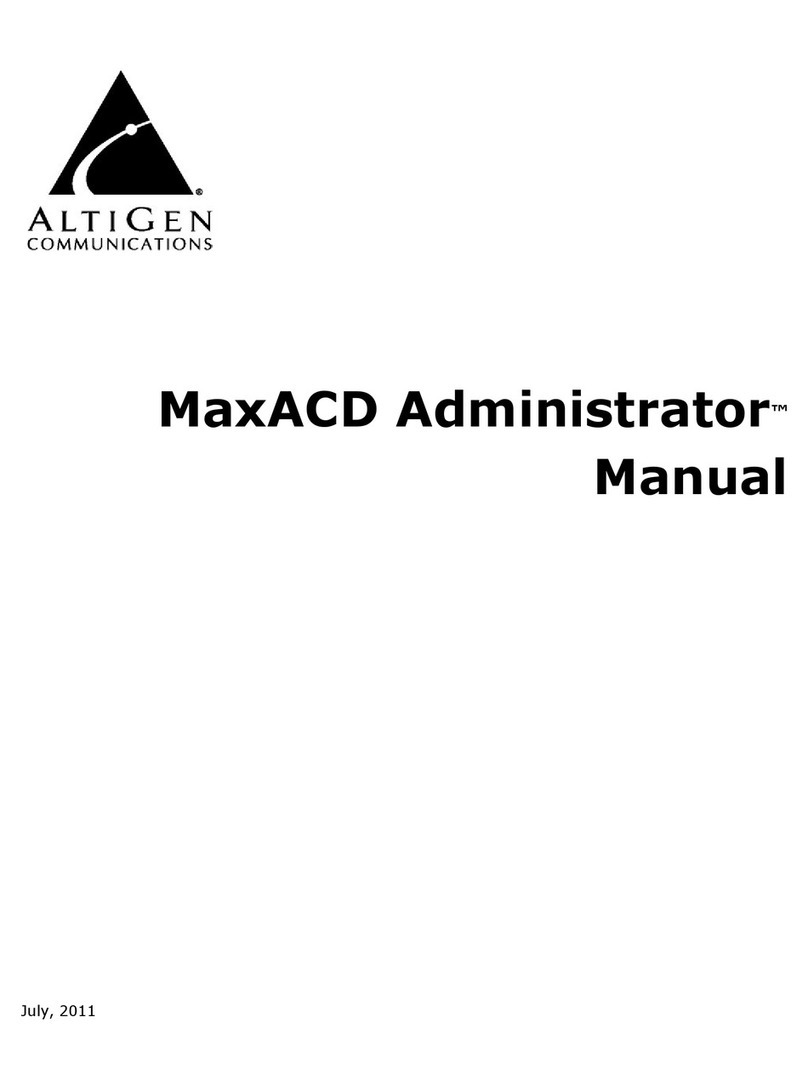 Altigen MaxACD Administrator User manual