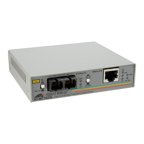 Allied Telesis AT-MC102XL installation guide
