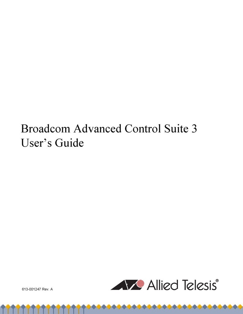 Allied Telesis Broadcom Advanced Control Suite 3 user guide Allied Telesis Broadcom Advanced Control Suite 3 user guide