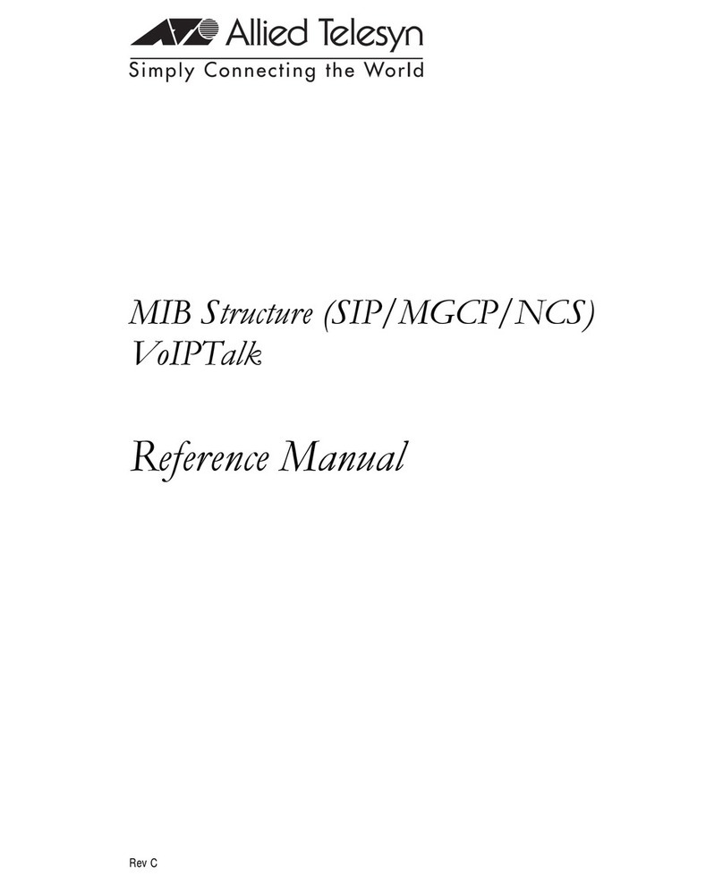 Allied Telesis MIB Structure (SIP/MGCP/NCS) Reference manual