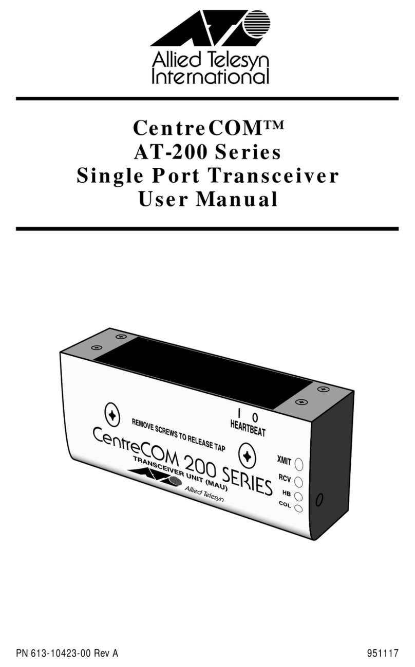 Allied Telesis CentreCOM AT-200 Series User manual