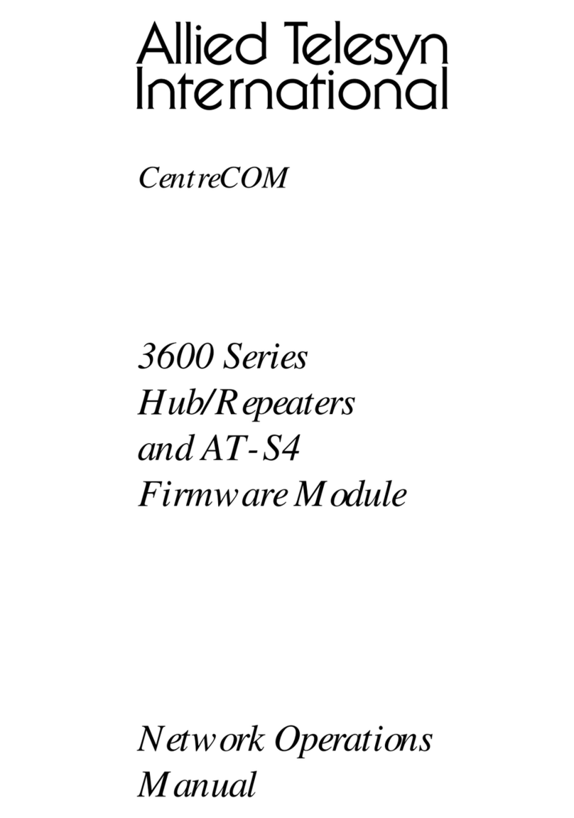 Allied Telesis CentreCOM 3600 Series Operation manual Allied Telesis CentreCOM 3600 Series Operation manual