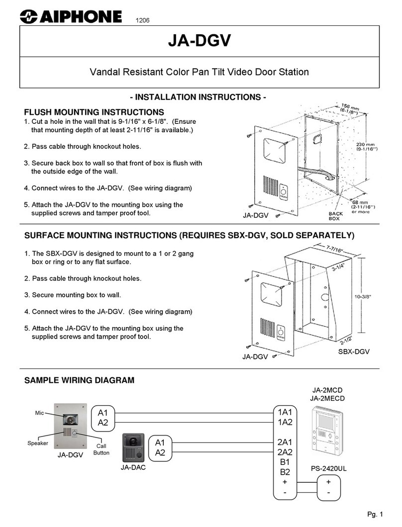 Aiphone ??-??? installation instructions