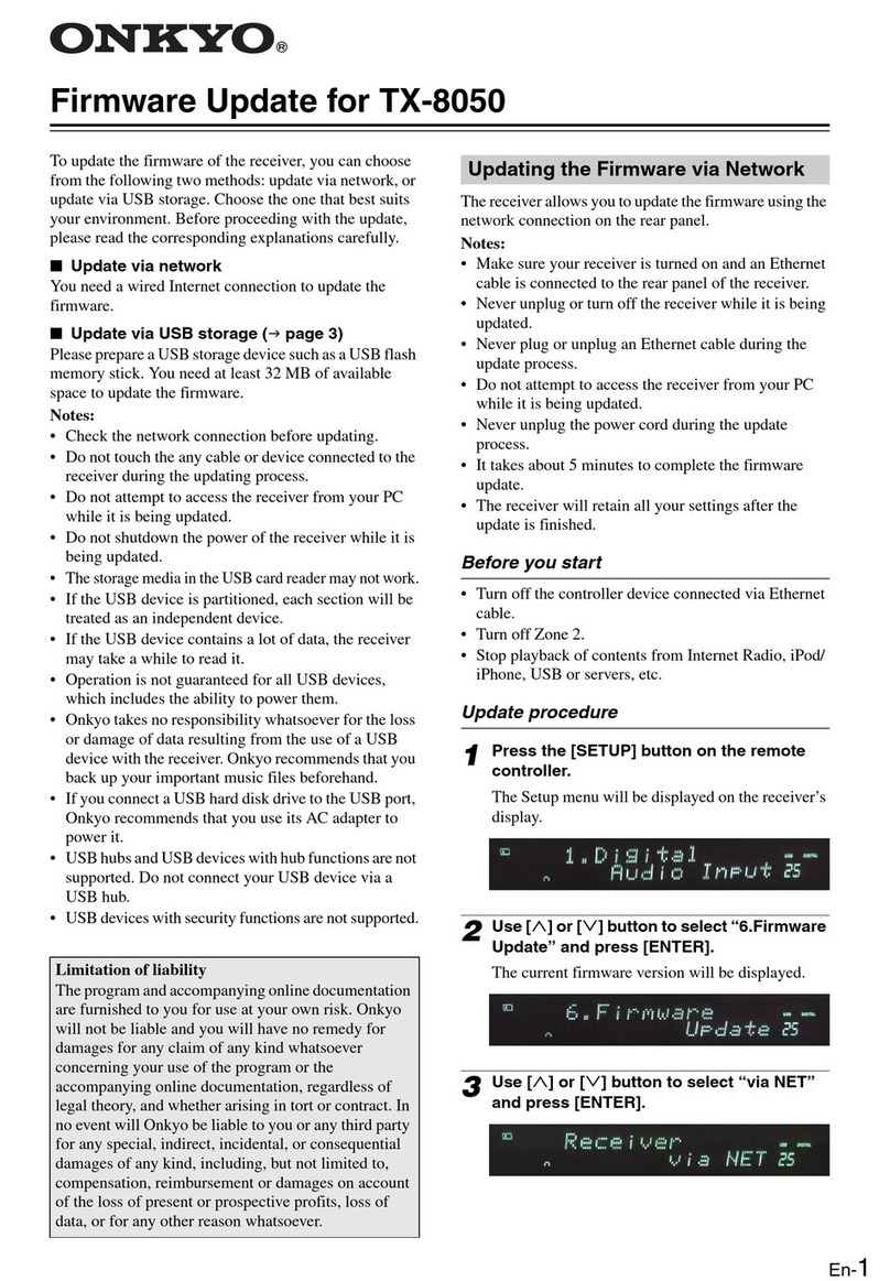 Onkyo TX-8050 Mounting instructions