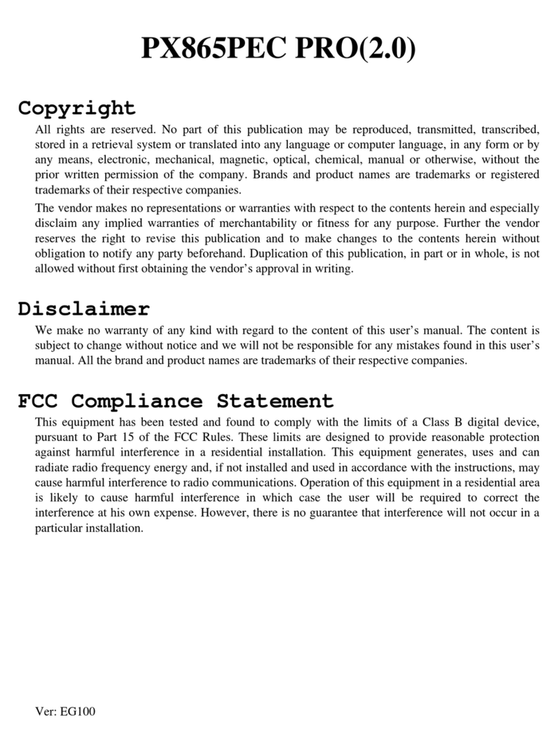 Albatron PX865PEC PRO(2.0) User manual