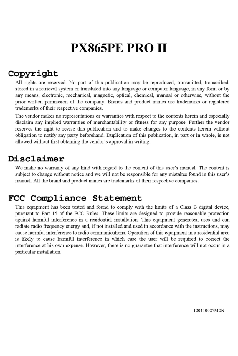 Albatron PX865PE PRO II user manual