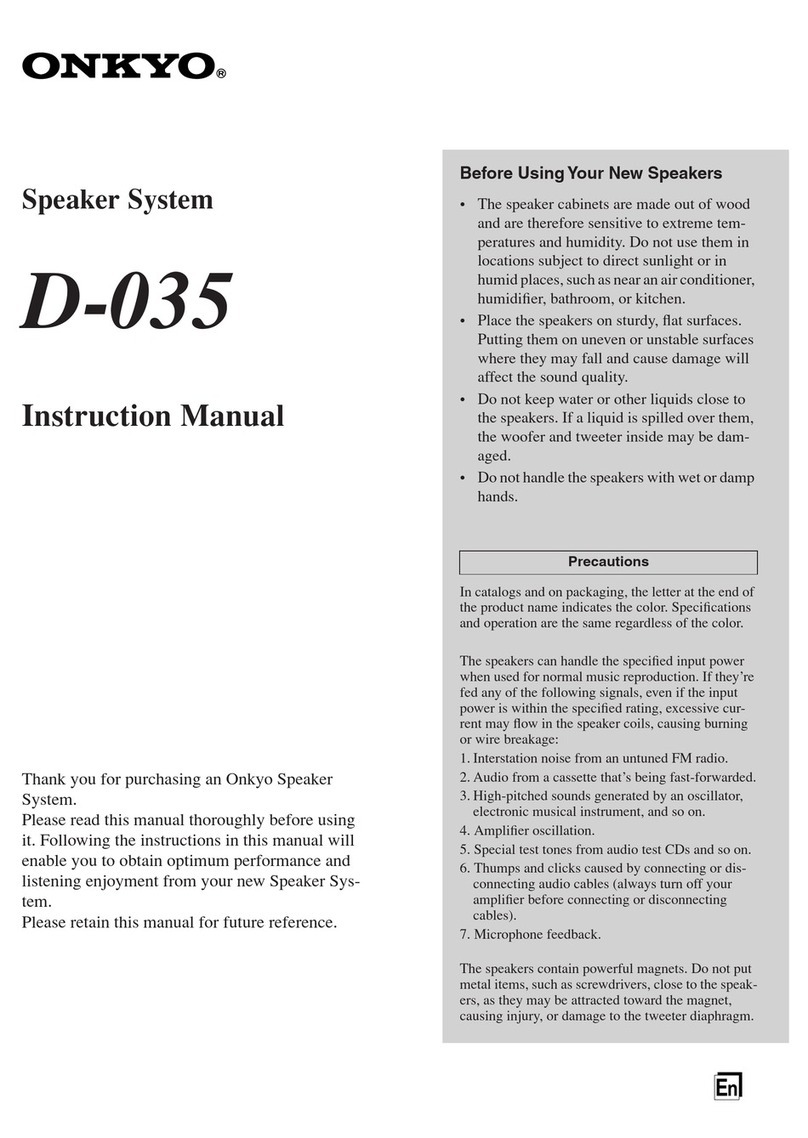 Onkyo D-035 User manual Onkyo D-035 User manual