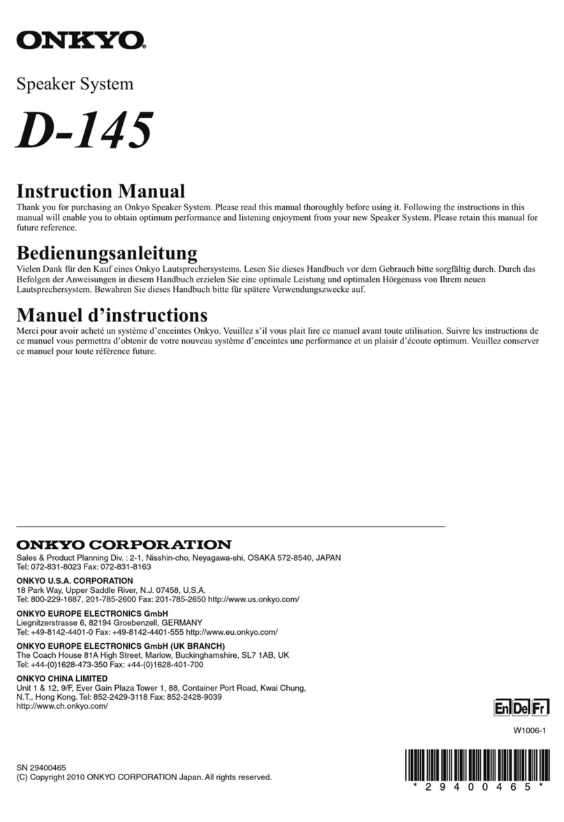 Onkyo D-145 User manual