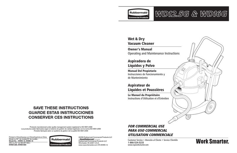 Rubbermaid WD12.5 owner's manual