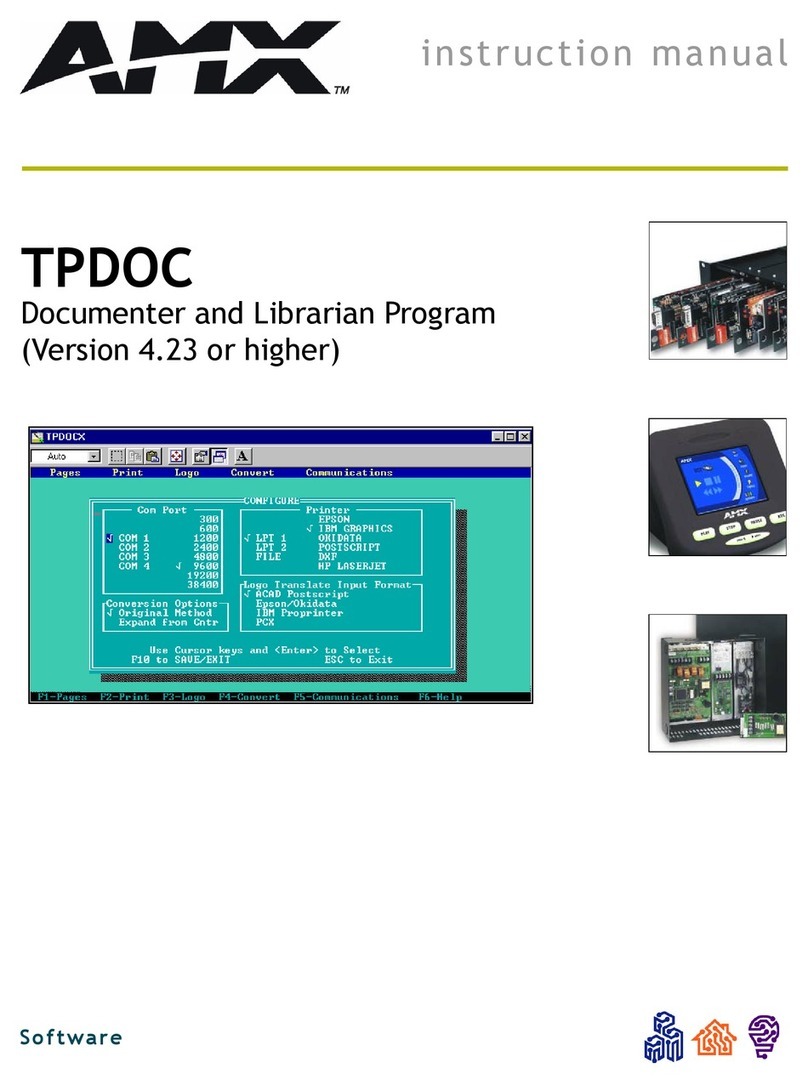 AMX TPDOC User manual
