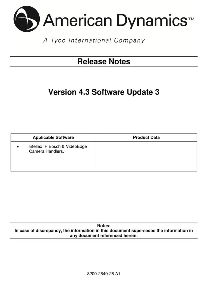American Dynamics Version 4.3 Software Update 3 Release notes