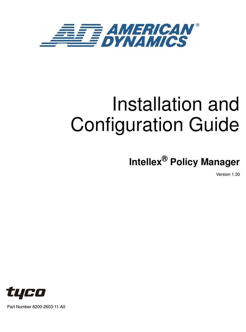 American Dynamics Intellex Policy Manager Installation and configuration guide