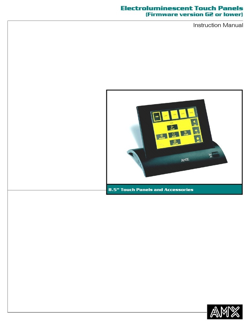 AMX Electroluminescent LCD Touch Panels User manual AMX Electroluminescent LCD Touch Panels User manual